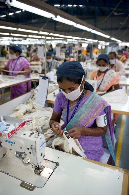 Textile workers in a production unit